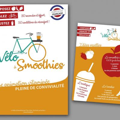 Affiche + flyer Le Vélo à Smoothies