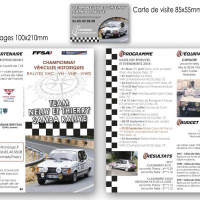 Plaquette sponsors + carte de visite